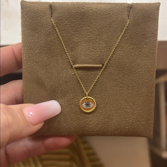 DAVID YURMAN 18K GOLD EVIL EYE NECKLACE - Picture 9 of 15